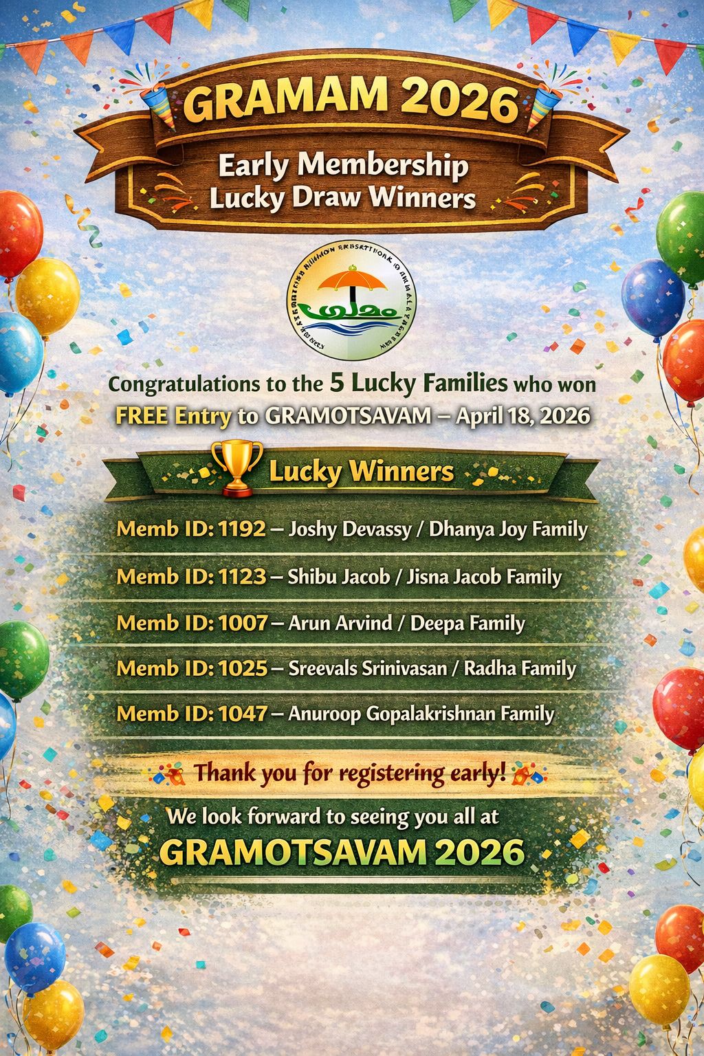 Gramotsavam 2026 Free Entry